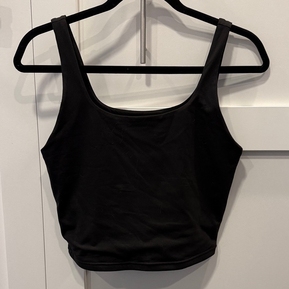 Black Scoop Neck Tank Top - Women